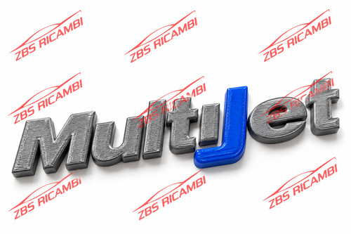 Sigla scritta multijet blu - sigla, per